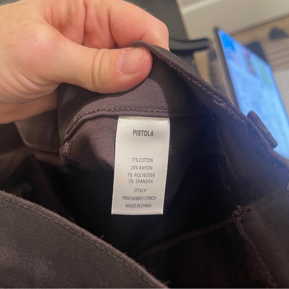 PISTOLA lennon high rise crop bool coated mocha - Picture 5 of 7